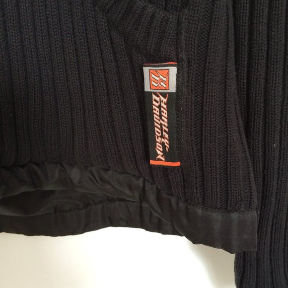 Harley-Davidson Womens Reversible Hooded Jacket Large Black Nylon Full Zip 2006 - Picture 6 of 16